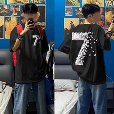 1506/QD2630/P30新款夏季短袖t恤男情侣同款百搭上衣不起球，男装T恤，星座1506