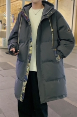 冬季新款韩版中长宽宽松大码加厚棉衣外套XZ102B-1-M6652P145，男装棉衣，星座102B-1
