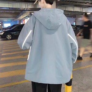 男春季新款卫衣反光条双层夹克W320P45图片