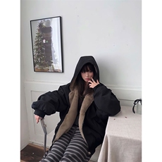 两面穿现货重磅短款座山雕棉衣男女双面穿毛毛绒棉服加厚外套，男装棉衣，电商A486