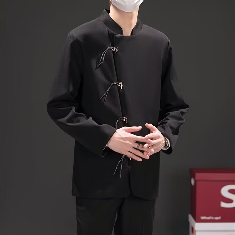 新中式西装外套男小众设计感风夹克立领痞帅潮西服XA146,男装夹克,星座1116A-1（原606A）