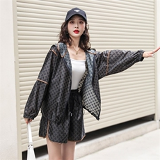 2024夏季网红炸街套装女防晒外套+高腰短裤辣妹休闲/淑女，女装套装/套裙，韩蜜菓