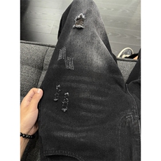 B221美式ins高街宽松直筒破洞七分牛仔裤短裤LK25531-特P40控68，男装牛仔裤，电商B221