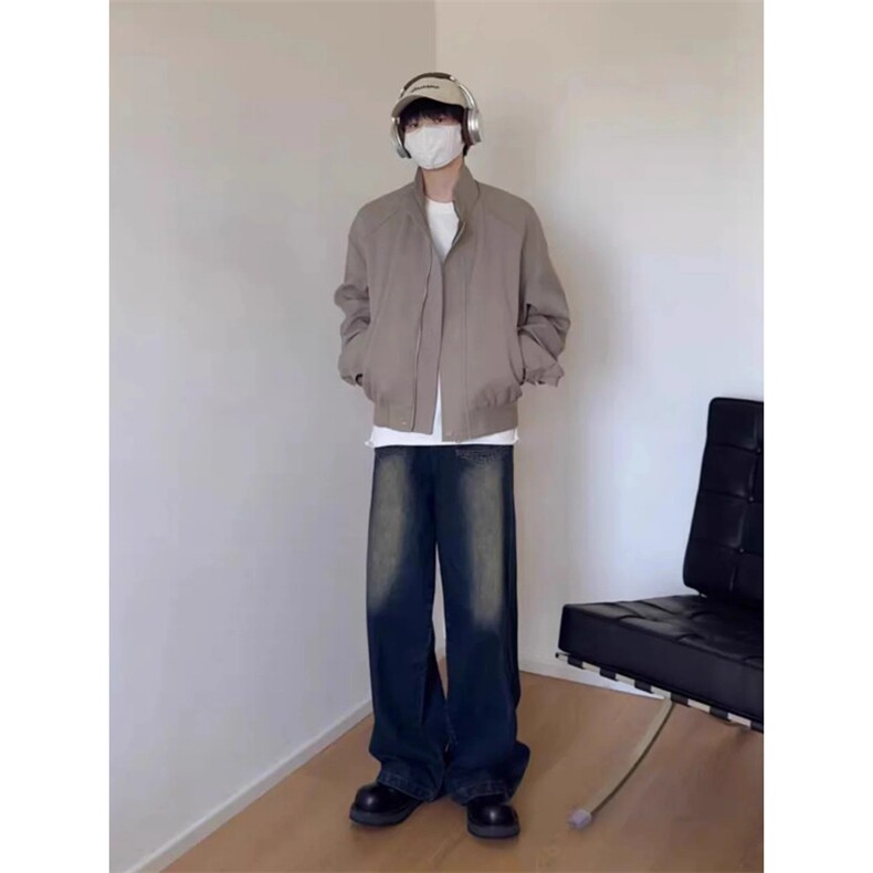 现货！！象牙白高级感立领三防夹克外套R357-P80,男装夹克,星座1005-6