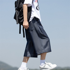 夏季新款潮牌仿天丝牛仔高级感冰丝垂感休闲七分裤男2560特P31图片