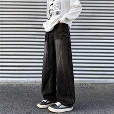 抖音品质秋季新款美式复古水洗直筒牛仔裤B315-K24328-p65控88，男装牛仔裤，电商B315