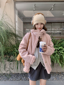 现货好数据25冬装新款火焰复合皮毛一体短款女182A-8528P185K268图片