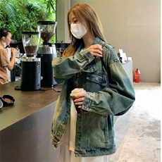 1506-1/JG88411/P60美式复古水洗做旧牛仔外套秋冬2025新款潮牌，男装工装外套，星座1506-1
