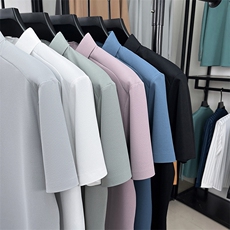 ZZ9308夏季新款男士翻领T恤锦氨全无痕短袖polo体恤，男装T恤，电商B360