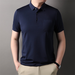 2024纯色休闲款Polo衫男短袖夏季青年百搭T恤男上衣 CMJZ3355-P45图片