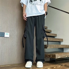 美式高街大口袋伐木工装裤男夏季新款文艺原宿潮流长裤K6544-P33，男装工装外套，星座412-2