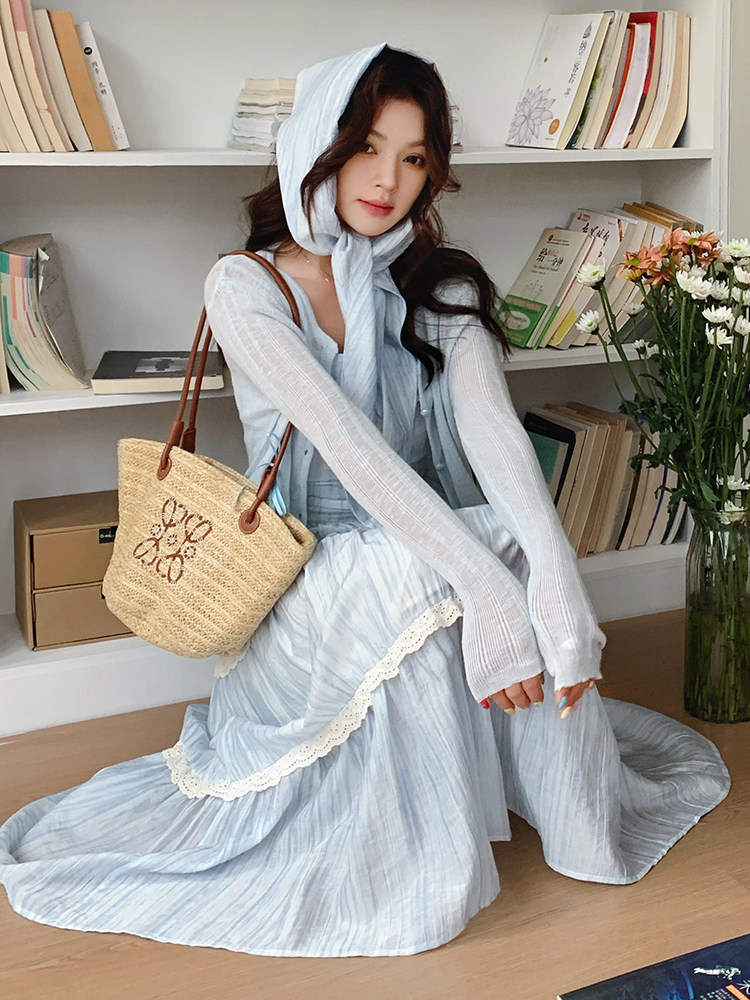 2025年春夏甜美温柔风两件套连衣裙b1-220-1008-p185-k280,女装连衣裙,浙宝220