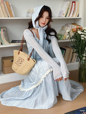2025年春夏甜美温柔风两件套连衣裙b1-220-1008-p185-k280，女装连衣裙，浙宝220