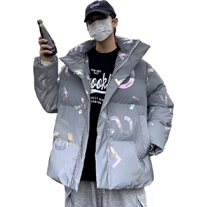 2024新款棉衣男冬季加厚立领炸街反光棉服男外套港风学生棉袄P115图片