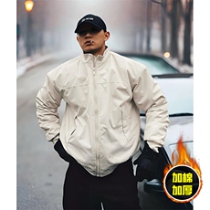 现货秋冬季美拉德立领飞行立领夹克boxy廓形棉衣高街加厚加棉外套，男装夹克，电商A443