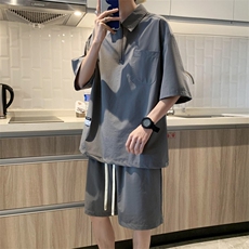 酒店青少年冰丝套装舒适超薄运动抗皱速干TZ21-特批70，男装休闲套装，星座718