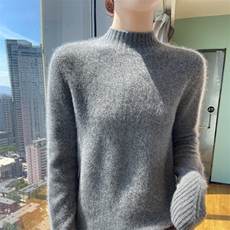 秋冬季新款舒适时尚百搭七针孔袖羊毛衫，女装羊毛衫，美轩羊绒