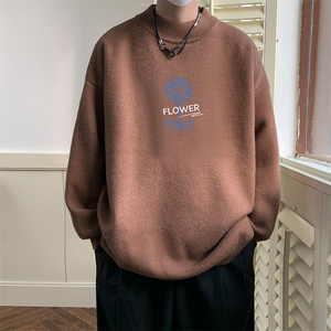 控68半高领毛衣男士大码针织衫男毛线衣男 M18274-P45 加绒款-P65图片