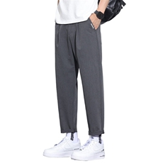 春夏男士休闲西裤高级感2025宽松直筒垂感九分西装裤子Z2514-P45，男装西服套装，星座509