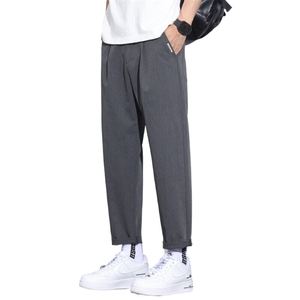 春夏男士休闲西裤高级感2025宽松直筒垂感九分西装裤子Z2514-P45图片
