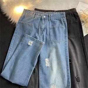 美式牛仔裤男春秋新款休闲直筒裤N5054P40图片