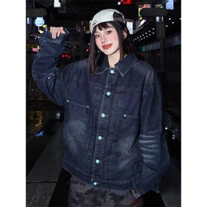 高街男女夹克外套简约慵懒新款原宿气质潮流日系流行文艺百搭时尚图片