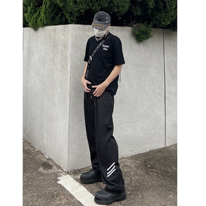 B221 美式ins街头hiphop休闲情侣宽松运动裤子 LK23117-P60 控78图片