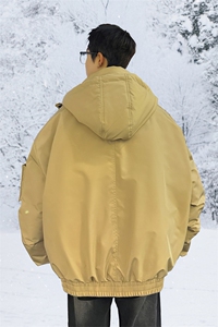 棉服男冬季新款港风宽松连帽棉衣MF9006-P90图片