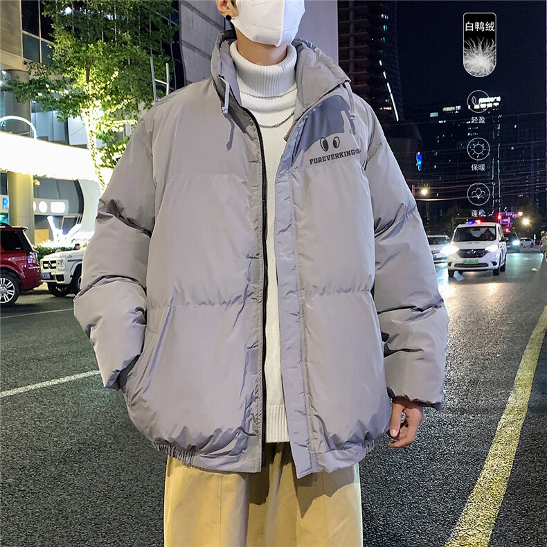 港风夜景标50白鸭绒立领保暖羽绒服YR82117P195控258,男装羽绒服,电商A247