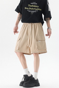 8XL-M 特大码冰丝短裤男五分裤褶皱休闲裤工装中裤DK1504P45控68图片