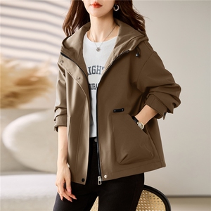 现货大货已出！！2025年秋季女装新款时尚休闲百搭连帽外套,女装短外套,以桐