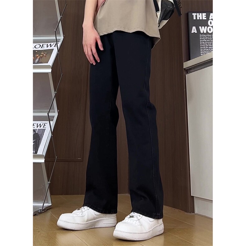 有货（自家图）四色基础款纯色微喇阔腿牛仔长裤K910特P42控58,男装休闲裤,星座218-5