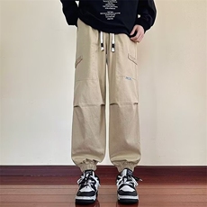 美式机能风工装裤子男士潮牌宽松青少年直筒休闲阔腿长裤K873/P50，男装工装外套，星座506
