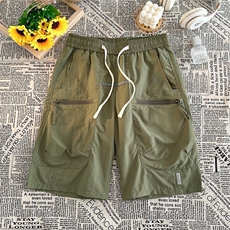 大口袋休闲短裤男夏速干透气纯色运动五分裤工装沙滩裤BM138P38，男装牛仔裤，星座1013-5