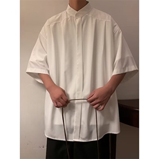 F184-P312024夏季新款慵懒百搭原宿风衬衫日系气质五分袖男现货，男装衬衫，星座512-6