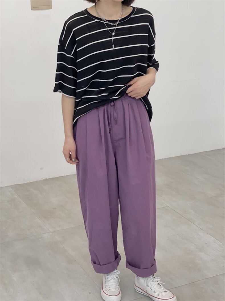 夏季新款，条纹T恤，女装T恤，虫七