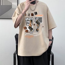 麂皮绒短袖t恤男大码半袖男JD82282-P25，男装T恤，电商A040