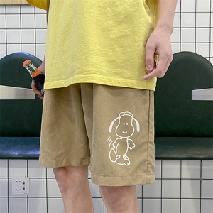 夏季情侣多色卡通印花短裤女 运动宽松五分裤男XZ707-KZ026-25图片