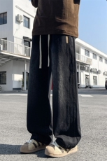 2025年秋季新款美式复古工装拼接牛仔宽松直筒休闲裤阔腿805-P44，男装工装外套，星座1006-1