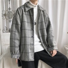 主推差价外套男秋冬呢子风衣百搭港风宽松夹克呢大衣3003-p70，男装毛呢大衣，星座1008-1
