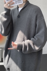 新中式道袍开衫毛衣男针织衫外套老钱风大衣内搭慵懒线衣KS006P65，男装针织衫/毛衣，电商B312