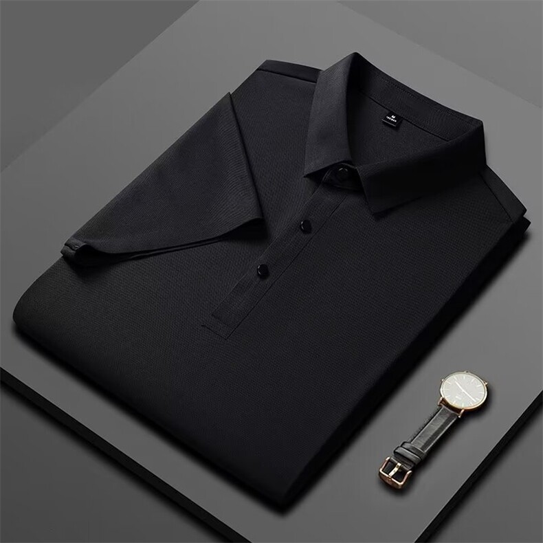 夏款男POLO衫冰丝纯色休闲商务保罗衫T恤大码M-4XLPL1199P40,男装Polo衫,星座1013