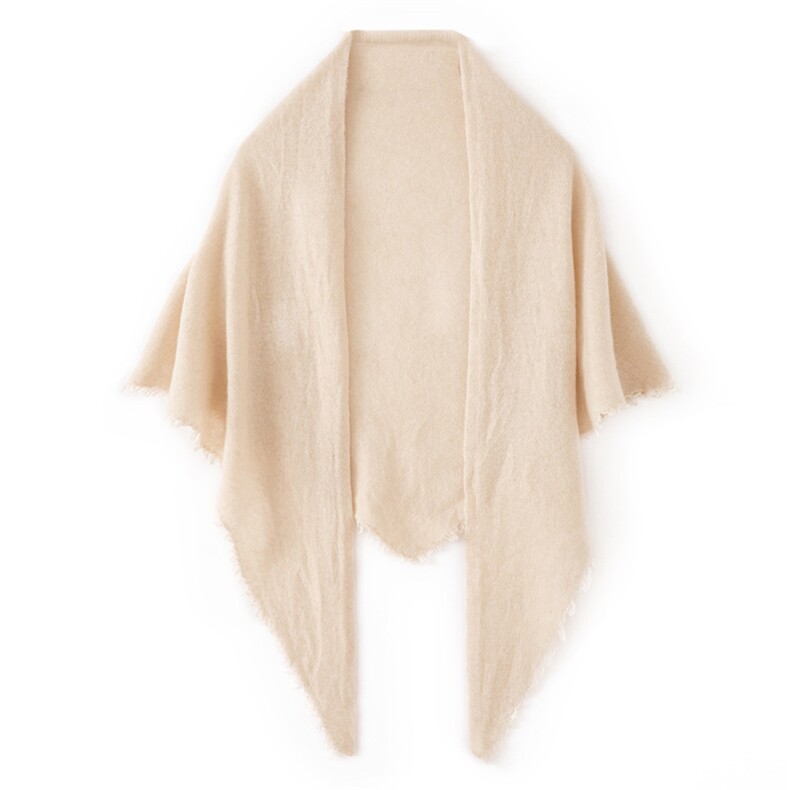 2025年秋季新款百搭女士流苏三角巾披肩，披肩，顺禾羊绒