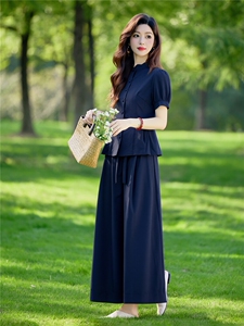 巨好看的夏装套装女2026新款洋气减龄时尚休闲阔腿裙裤两件套图片