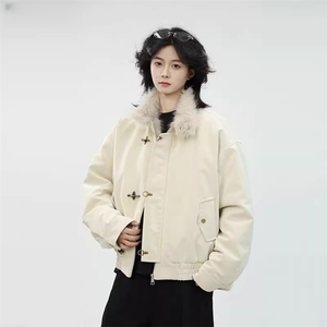 1506/YRJM50520/P122美式哈灵顿飞机扣设计保暖过冬座山雕外套图片