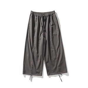 夏大码风棉麻亚麻哈伦休闲裤日系工装直筒裤阔腿裤潮 K95/P75图片