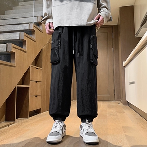 24春款纳米皱工装裤休闲裤束脚裤男KP204 P55图片