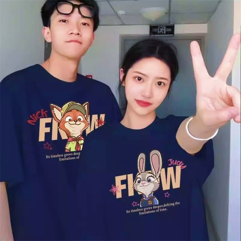网图现货情侣T恤新款夏装时尚潮牌小众高级感短袖RB003-P35图片