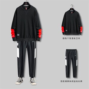 秋季新款潮牌ins时尚搭配青少年男士休闲卫衣套装SW208+K0099-P50图片