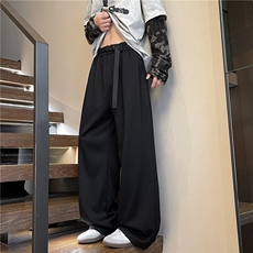 新款西裤牛仔裤美式重磅300g秋冬款腰带直筒阔腿休闲裤男K605/P45，男装西裤，电商B318